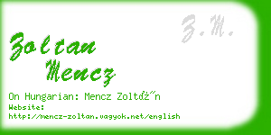 zoltan mencz business card